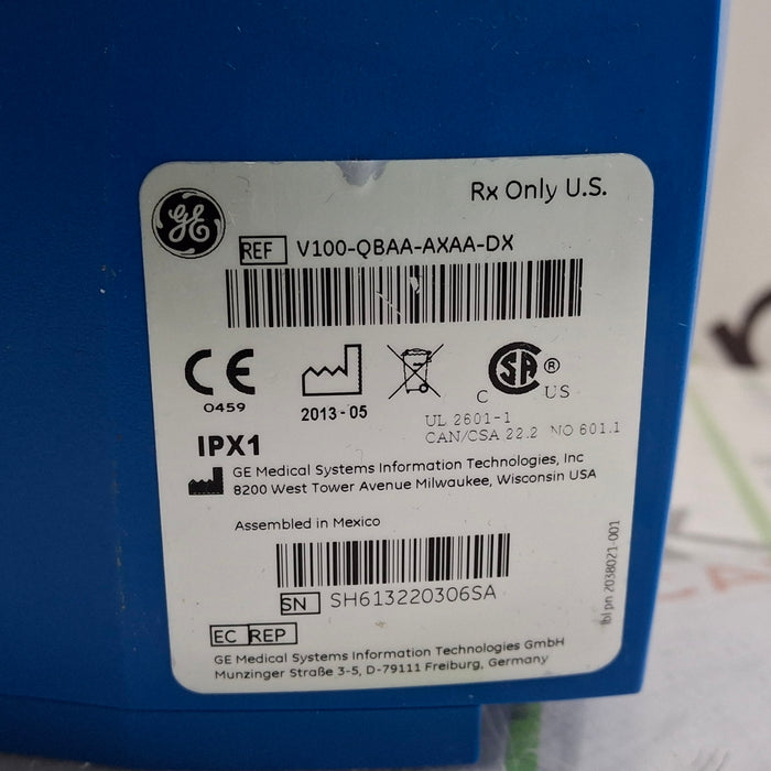 GE Healthcare Dinamap V100 - NIBP, SpO2, Temp Vital Signs Monitor