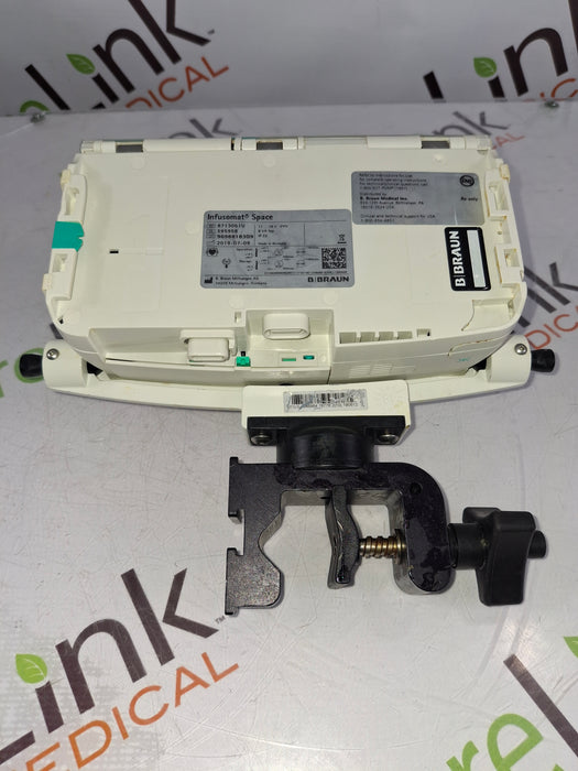 B. Braun Infusomat Space w/Pole Clamp & AC Adapter Infusion Pump