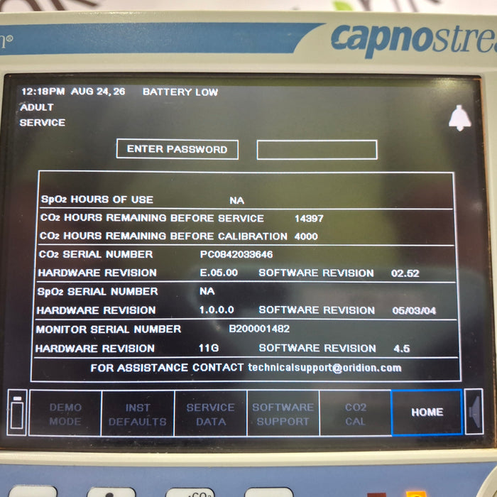 Oridion Capnostream 20 Capnography Monitor
