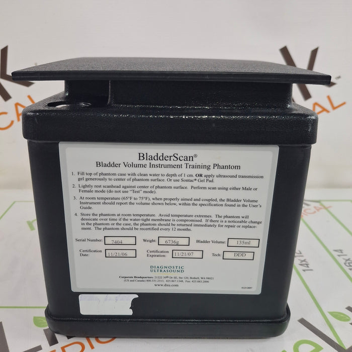 Verathon Medical, Inc BladderScan Bladder Volume Instrument Training Phantom