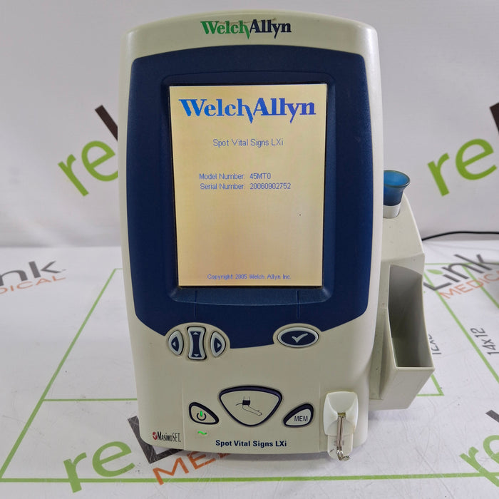 Welch Allyn Spot LXi - NIBP, SureTemp Plus, Masimo SpO2 Vital Signs Monitor