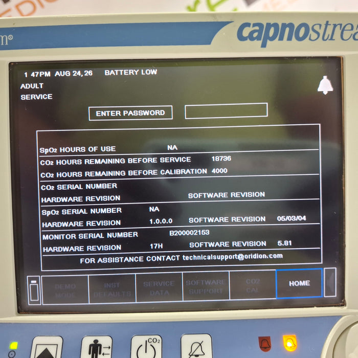 Oridion Capnostream 20 Capnography Monitor
