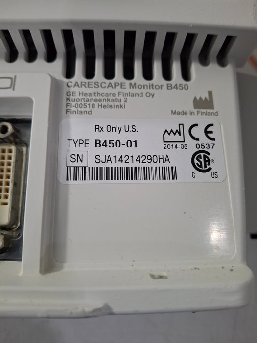 GE Healthcare Carescape B450 Critical Care Patient Monitor