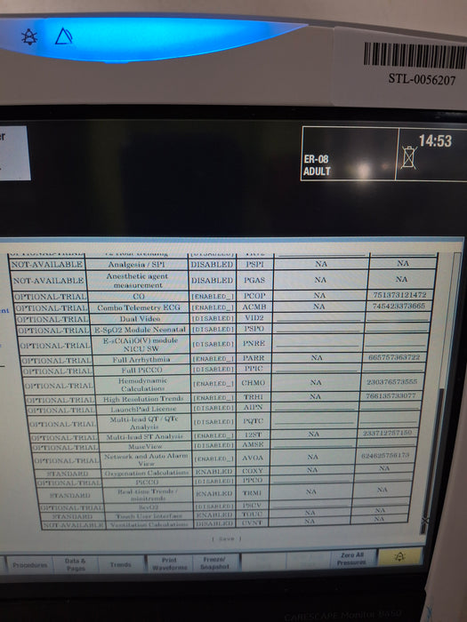 GE Healthcare Carescape B450 Emergency Care Patient Monitor