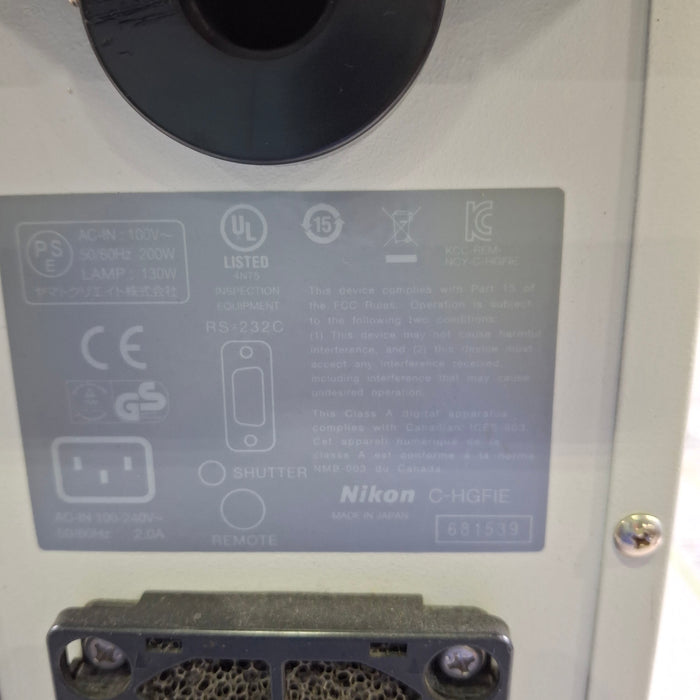 Nikon C-HGFI Intensilight Fiber Optic Illuminator