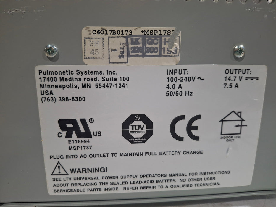 Pulmonetic Systems LTV UPS
