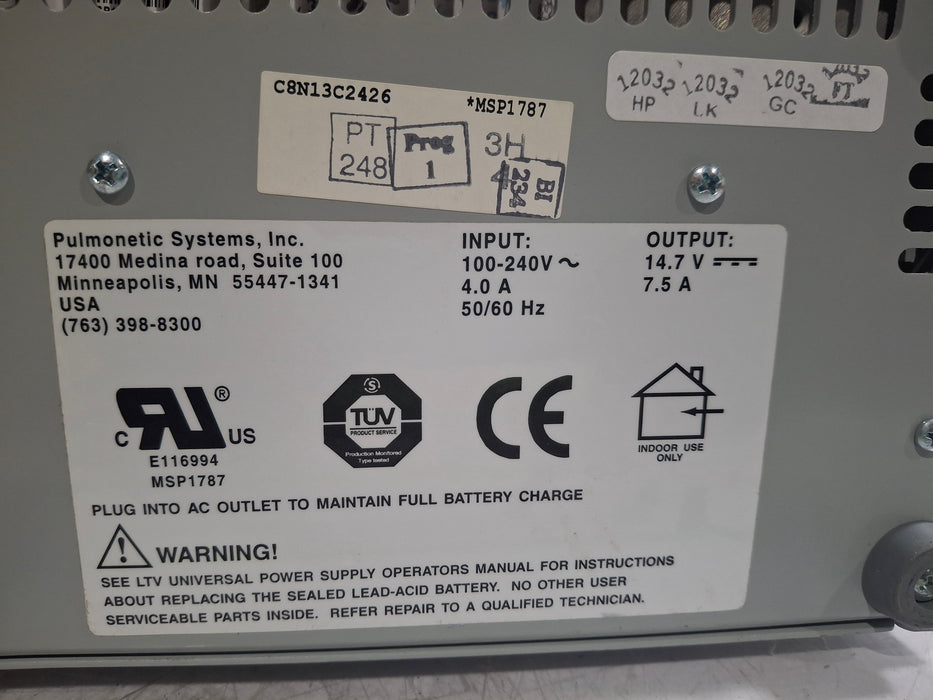 Pulmonetic Systems LTV UPS