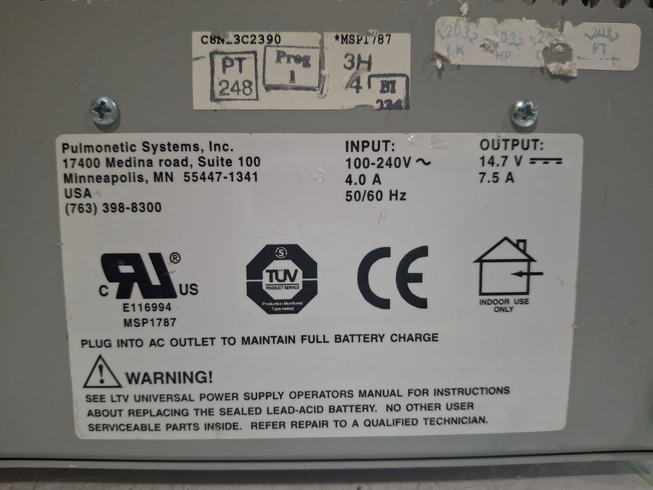 Pulmonetic Systems LTV UPS