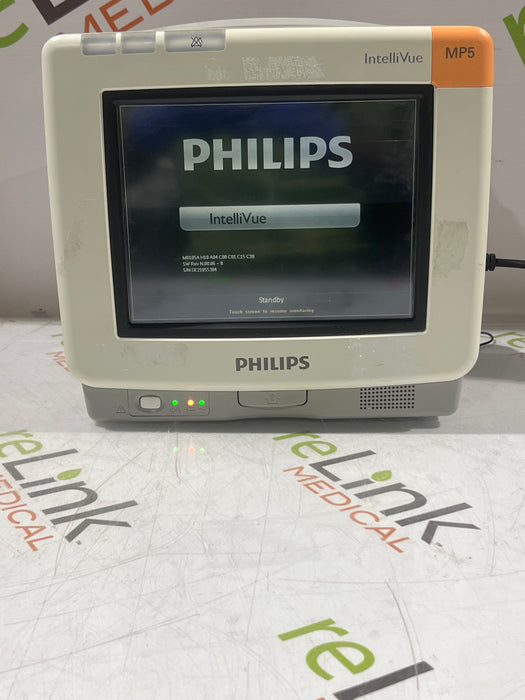 Philips Intellivue MP5 - ECG, Fast SpO2, NIBP Patient Monitor