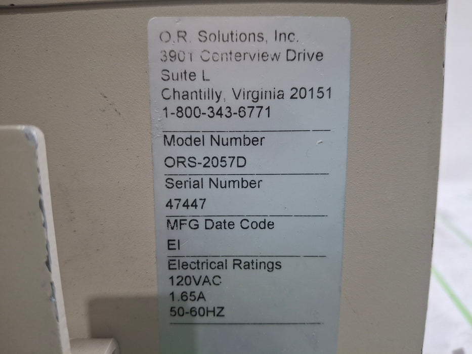 OR Solutions ORS 2057D Solution Warmer