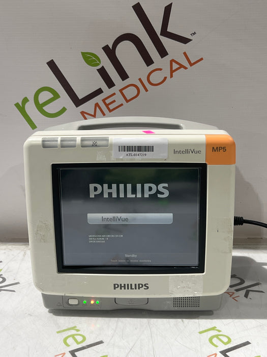 Philips Intellivue MP5 - ECG, Fast SpO2, NIBP Patient Monitor