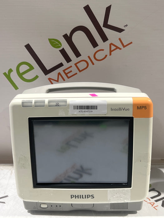 Philips Intellivue MP5 - ECG, Fast SpO2, NIBP Patient Monitor