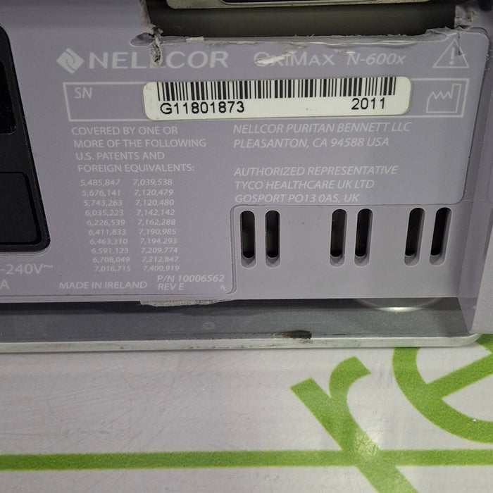 Nellcor OxiMax N-600x Pulse Oximeter