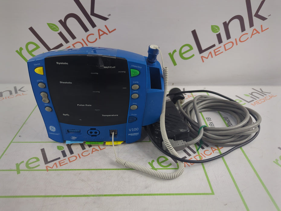 GE Healthcare Dinamap V100 - NIBP, SpO2, Temp Vital Signs Monitor