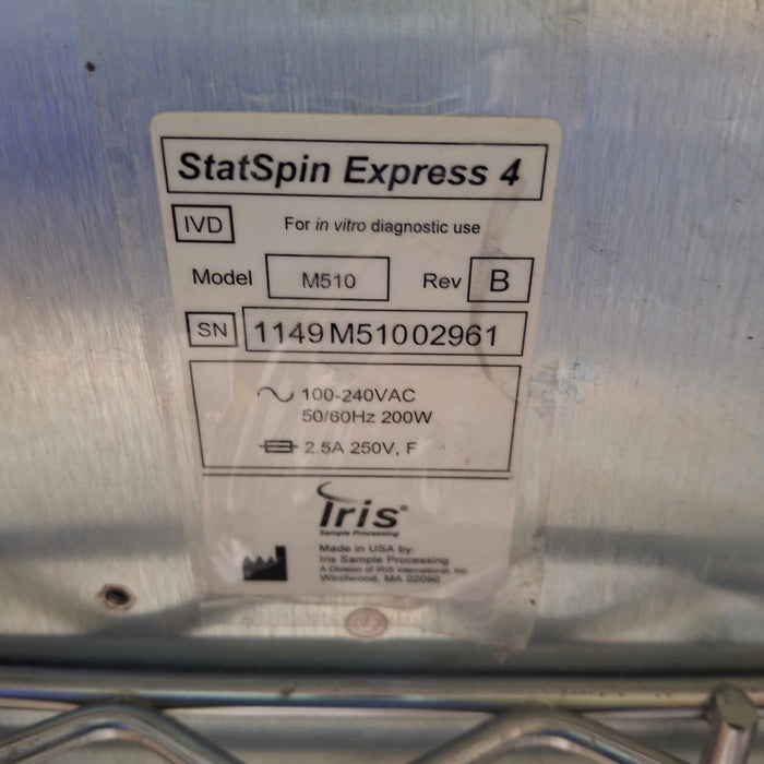 IRIS Medical StatSpin Express 4 Bench Top Centrifuge