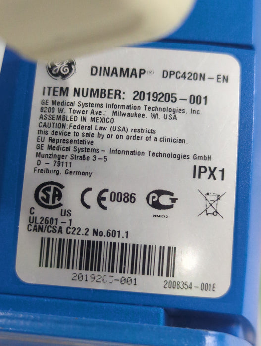 GE Healthcare Dinamap ProCare 420 Vital Signs Monitor