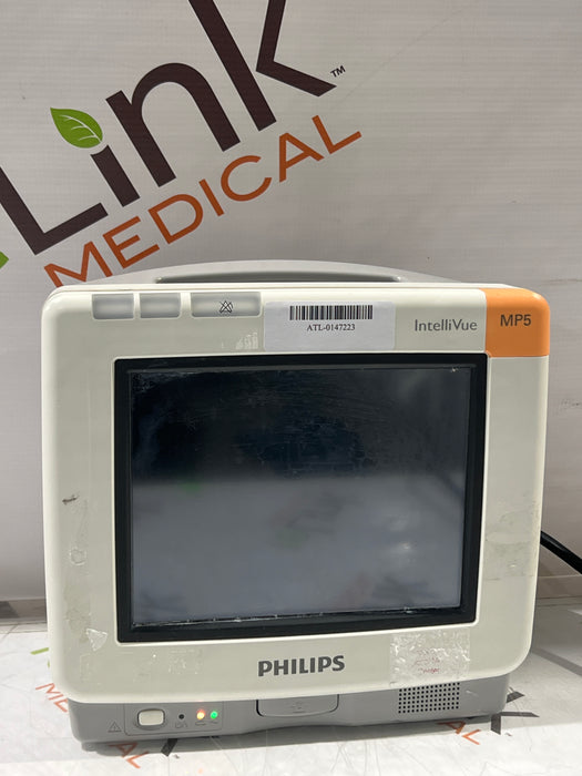 Philips Intellivue MP5 - ECG, Fast SpO2, NIBP Patient Monitor