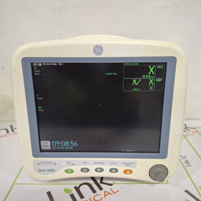 GE Healthcare Dash 4000 - GE/Nellcor SpO2 Patient Monitor
