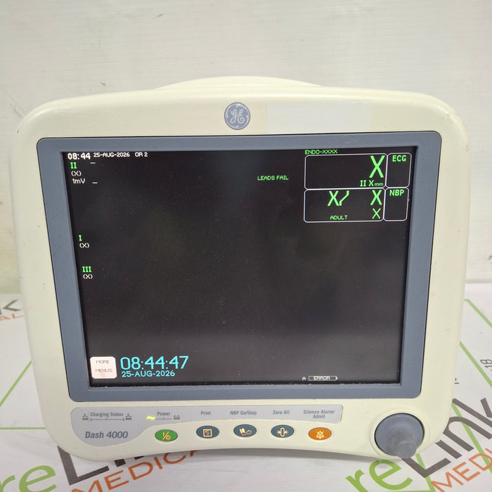 GE Healthcare Dash 4000 - GE/Nellcor SpO2 Patient Monitor