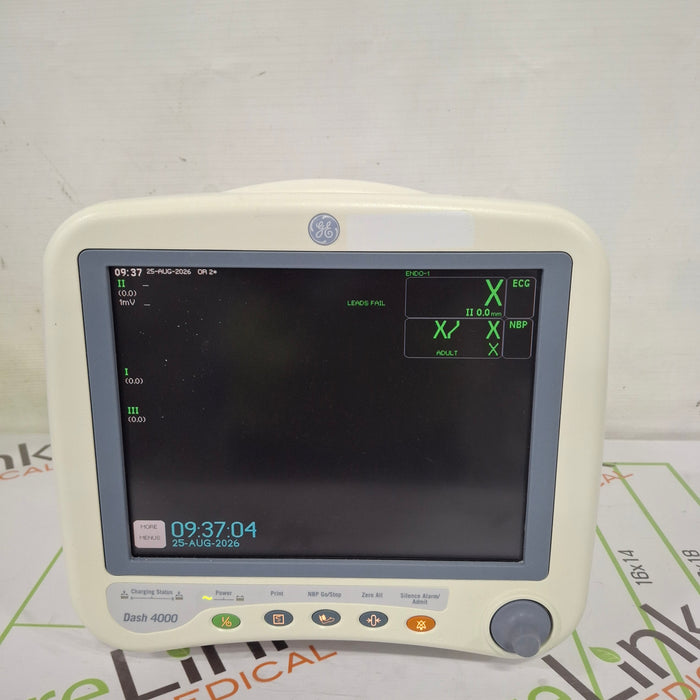 GE Healthcare Dash 4000 - GE/Nellcor SpO2 Patient Monitor