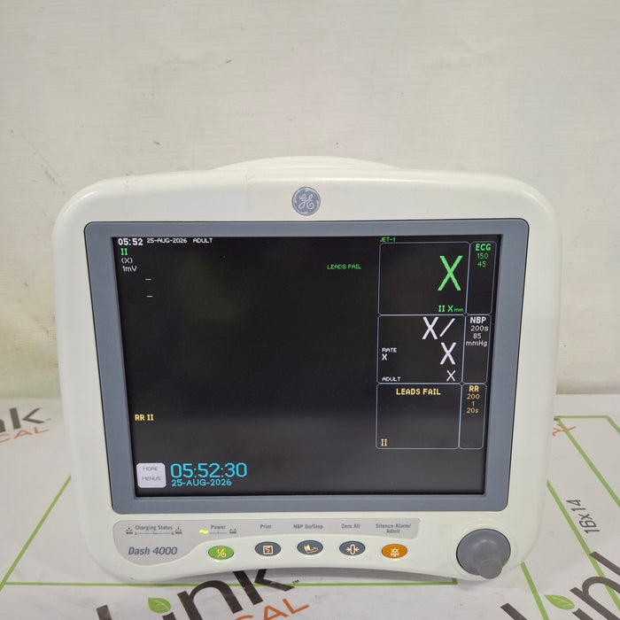 GE Healthcare Dash 4000 - GE/Nellcor SpO2 Patient Monitor