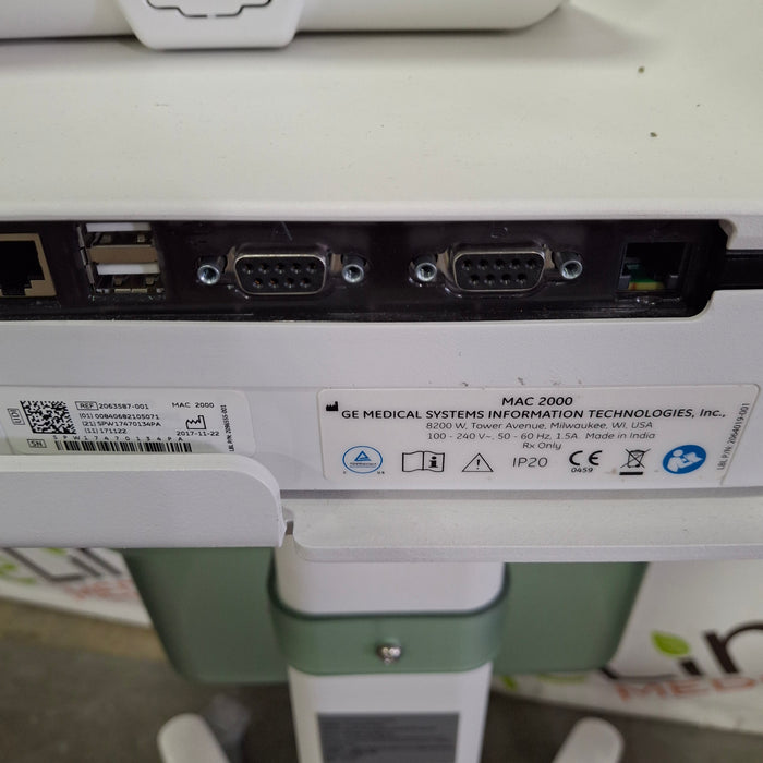 GE Healthcare MAC 2000 ECG w/Multilink Cable Module