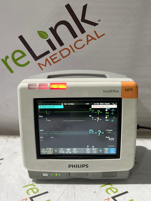 Philips Intellivue MP5 - ECG, Fast SpO2, NIBP, CO2 Patient Monitor