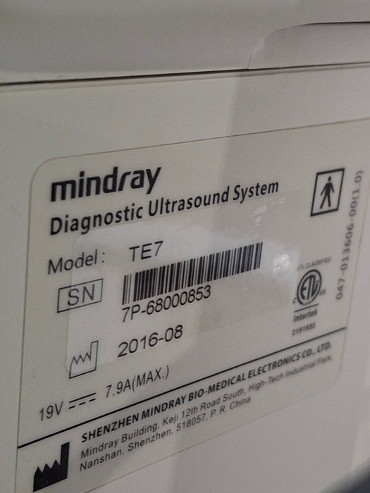 Mindray TE7 Ultrasound