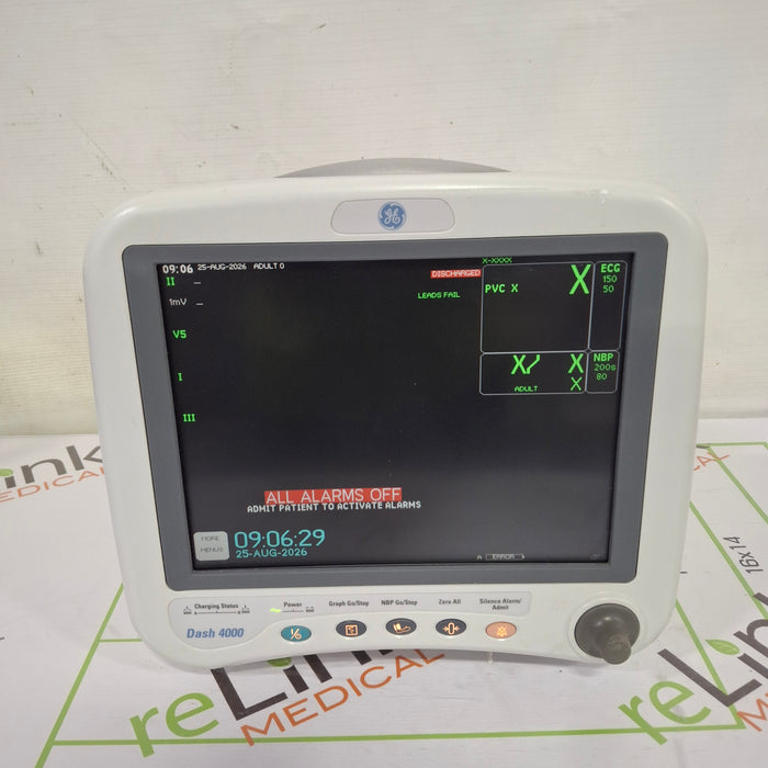 GE Healthcare Dash 4000 - GE/Nellcor SpO2 Patient Monitor