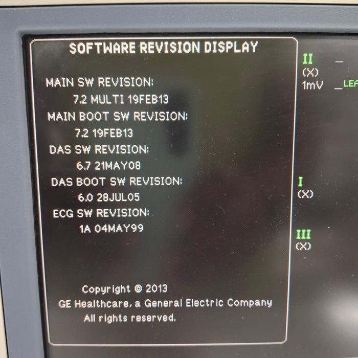 GE Healthcare Dash 4000 - GE/Nellcor SpO2 Patient Monitor