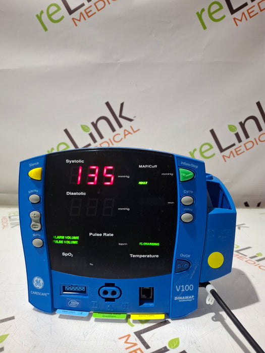 GE Healthcare Dinamap V100 - NIBP, SpO2, Temp Vital Signs Monitor
