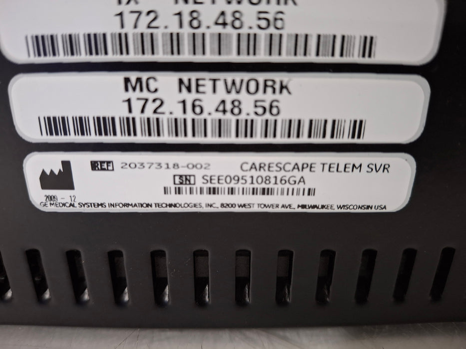 GE Healthcare MP100R Telemetry Server
