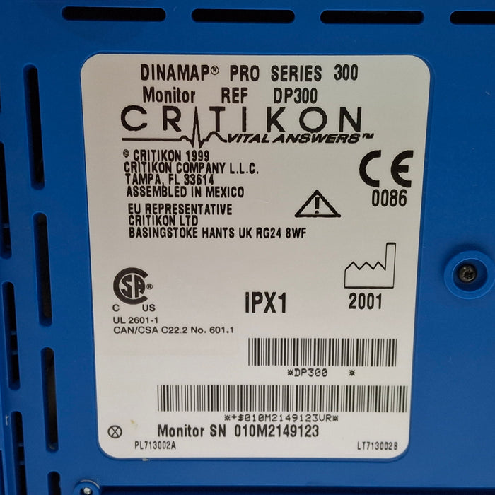 GE Healthcare Dinamap Pro 300 Vital Signs Monitor