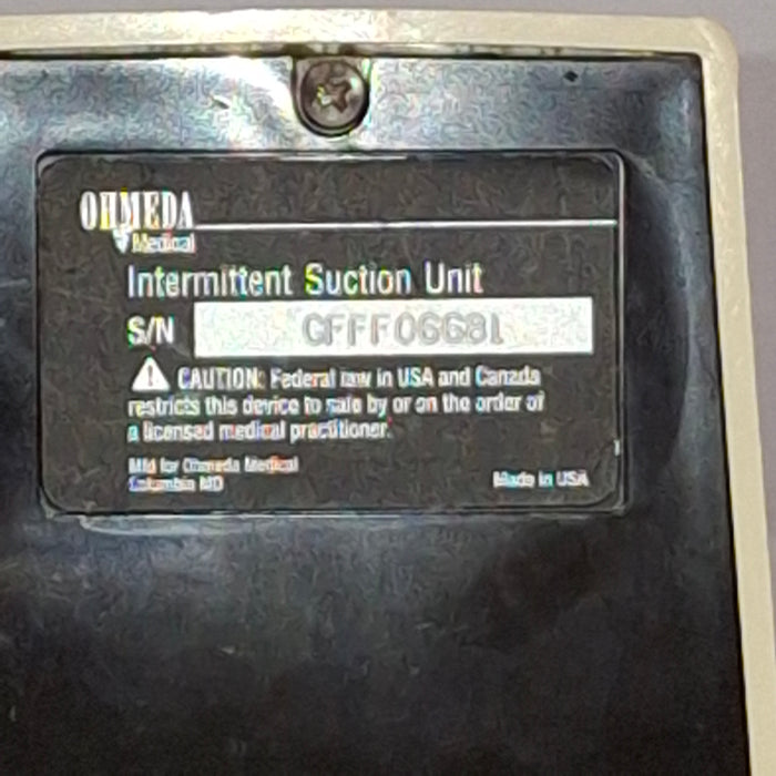 Ohmeda Medical 200 Intermittent Suction Unit