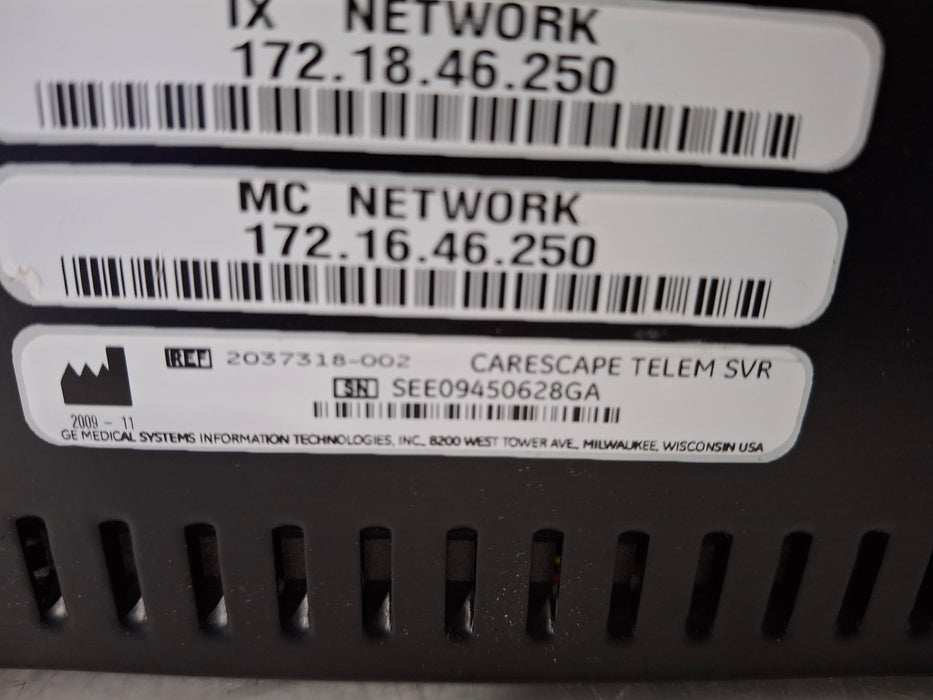 GE Healthcare MP100R Telemetry Server