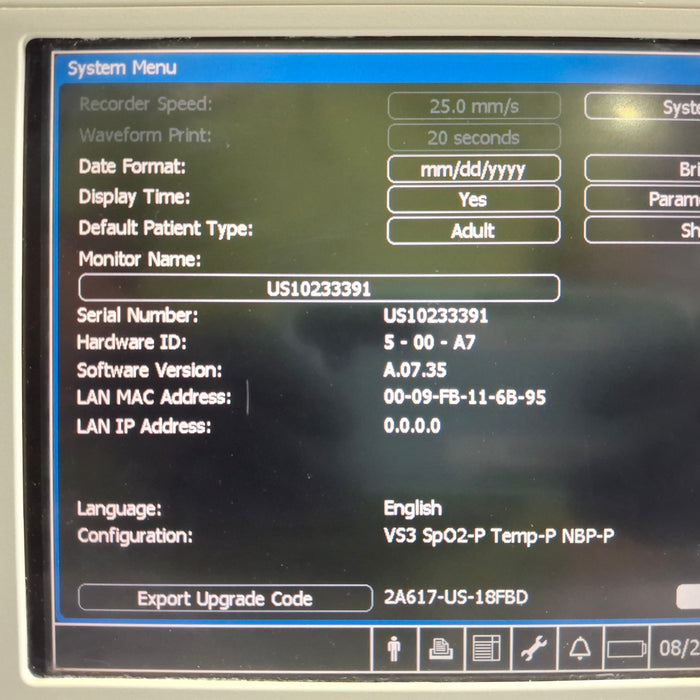 Philips Suresigns VS3 Vital Signs Monitor