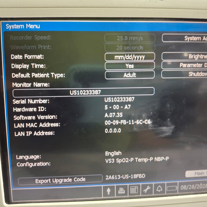 Philips Suresigns VS3 Vital Signs Monitor