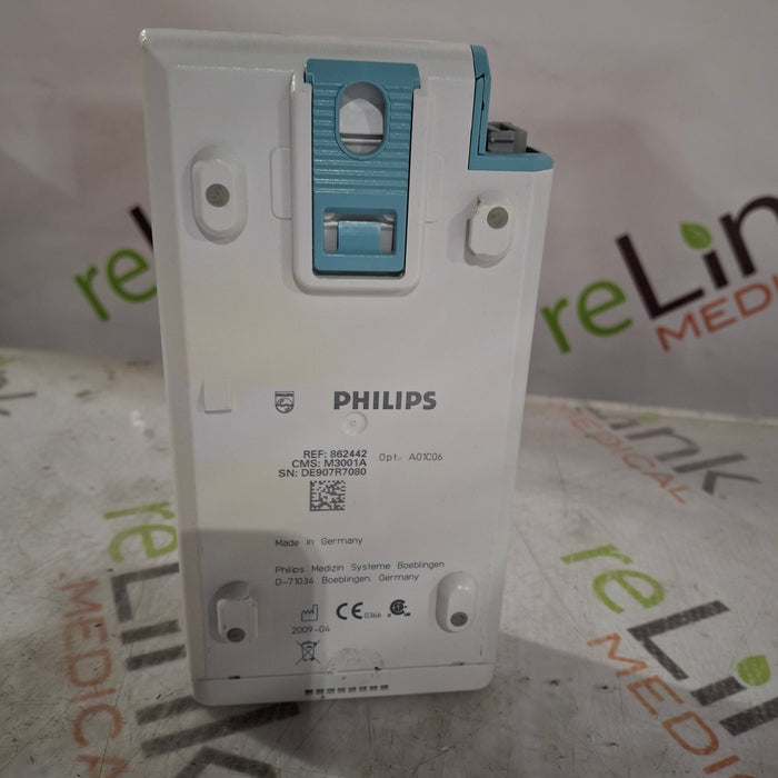 Philips M3001A-A01C06 Fast SpO2, NIBP, ECG, Temp, IBP MMS Module