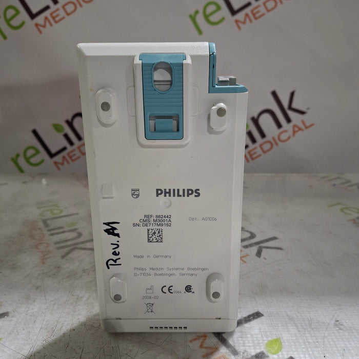 Philips M3001A-A01C06 Fast SpO2, NIBP, ECG, Temp, IBP MMS Module