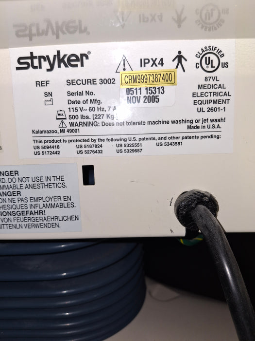 Stryker Secure II 3002 Hospital Bed