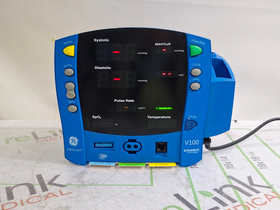 GE Healthcare Dinamap V100 - NIBP, SpO2, Temp Vital Signs Monitor