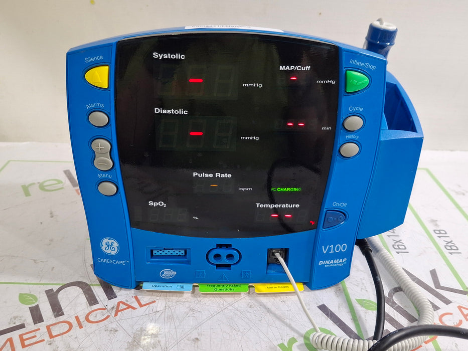 GE Healthcare Dinamap V100 - NIBP, SpO2, Temp Vital Signs Monitor
