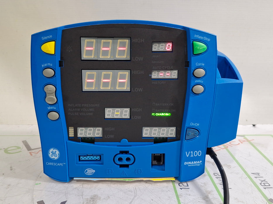 GE Healthcare Dinamap V100 - NIBP, SpO2, Temp Vital Signs Monitor