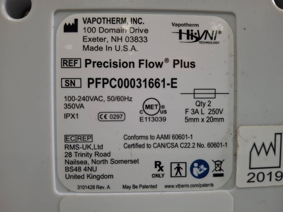 Vapotherm Precision Flow Plus Meter Humidifier