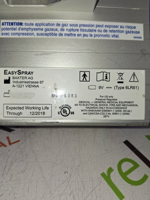 Baxter EasySpray Pressure Regulator
