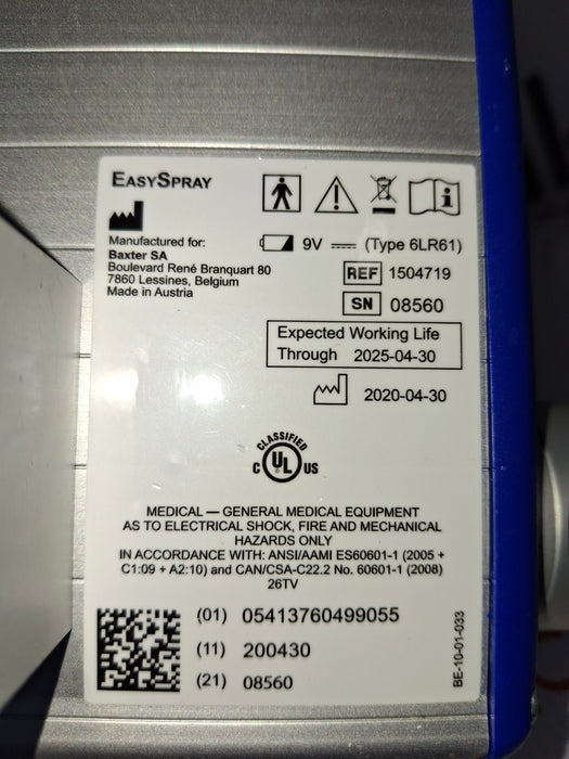 Baxter EasySpray Pressure Regulator