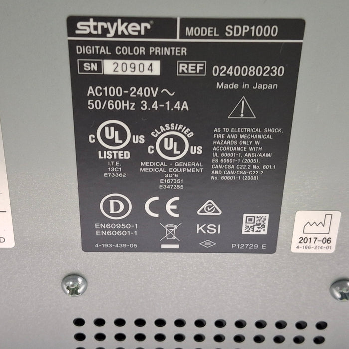 Stryker SDP1000 Digital Color Printer