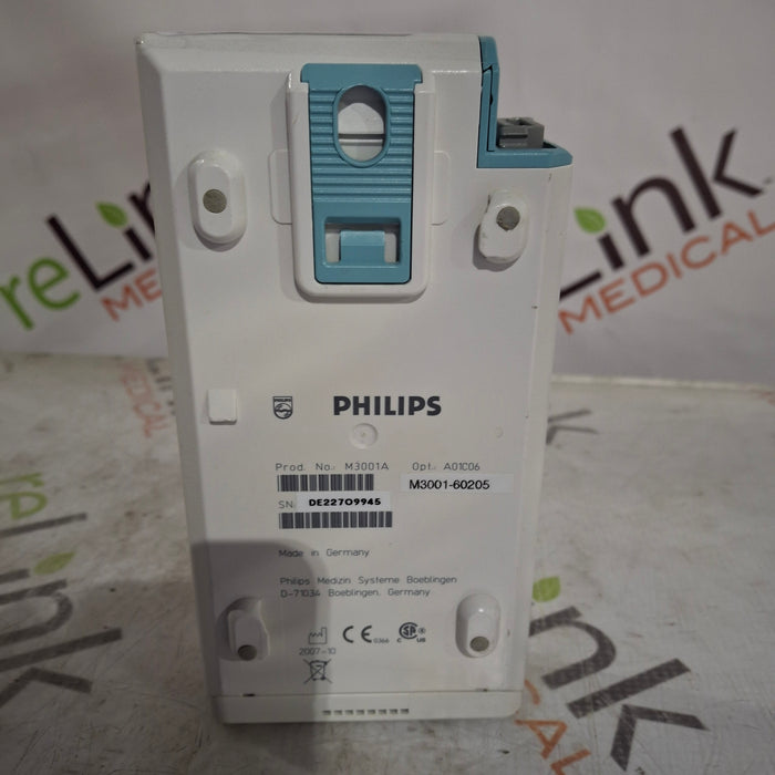 Philips M3001A-A01C06 Fast SpO2, NIBP, ECG, Temp, IBP MMS Module