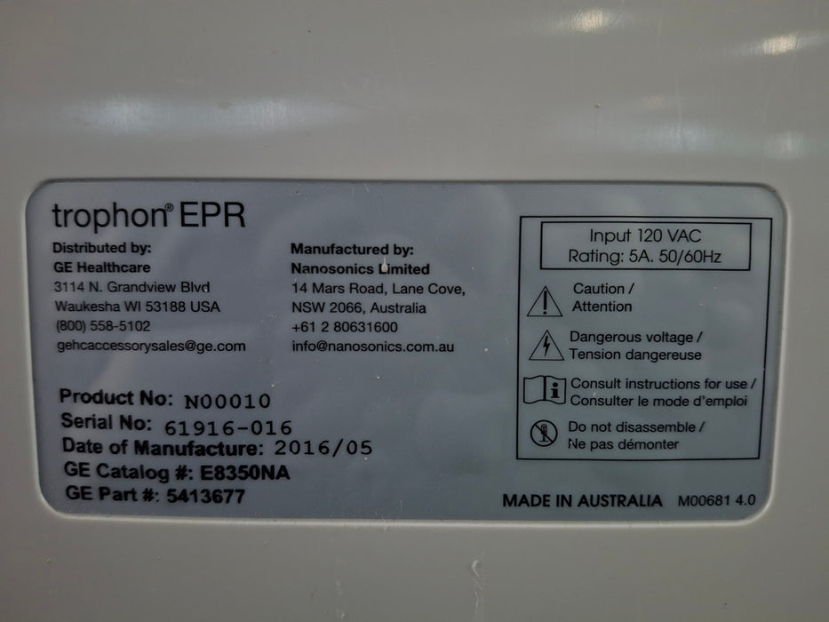 NanoSonics Trophon EPR High Level Disinfection