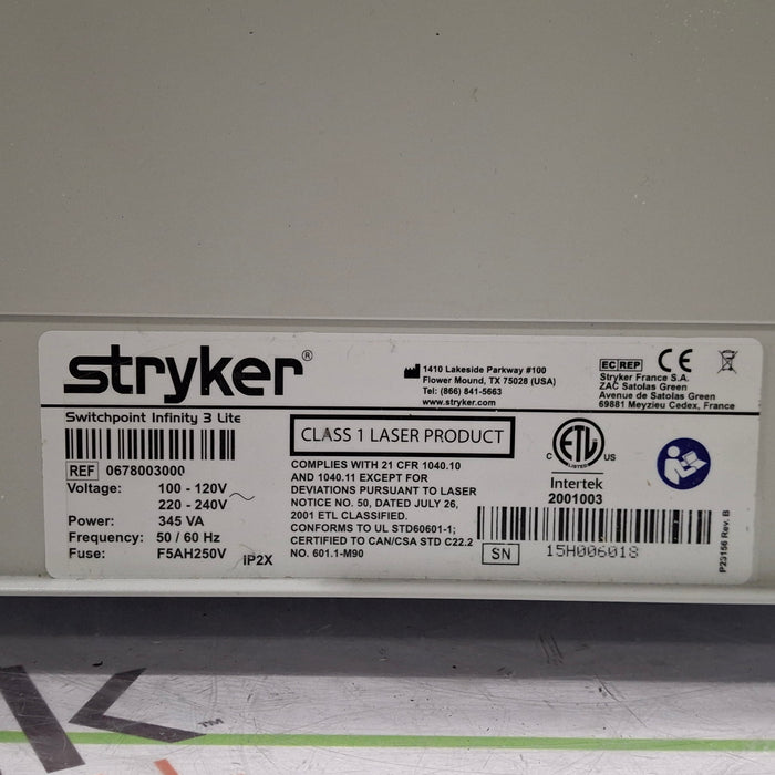 Stryker Switchpoint Infinity 3 Simplified Operating Theatre Control
